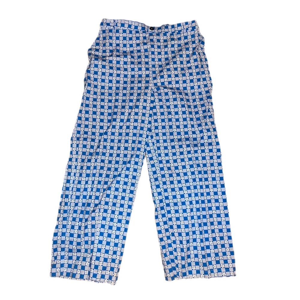 baggy flower print trousers